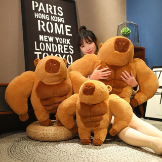 Gấu Bông Lực Sĩ Capybara Siêu Ngầu Khổng Lồ Thích Hợp Làm Quà Tặng Cho Chị Em Và Các Bé