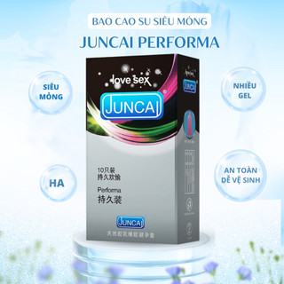 Bao cao su Siêu mỏng JUNCAI 003 Performa siêu mỏng vui dài lâu bao size 52mm