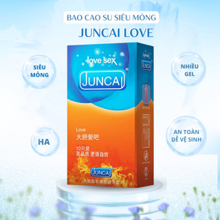 Bao cao su JUNCAI 003 Love truyền nhiệt trơn mịn size 52mm