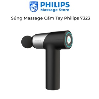 Súng Massage Cầm Tay PHILIPS 7323 [BH 24 THÁNG] Máy có 7 chế độ, Kết hợp 6 đầu massage chuyên dụng