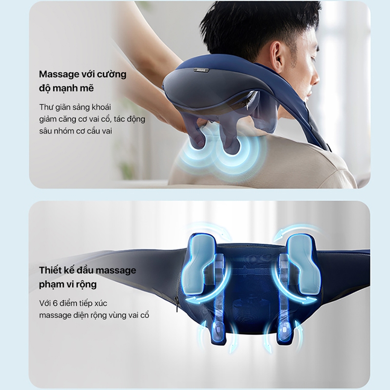 Máy Massage Cổ Vai Gáy PHILIPS 3522 [BH 24THÁNG] Massage Mô Phỏng Các Đầu Ngón Tay Ôm Sát Vùng Cổ Vai Gáy