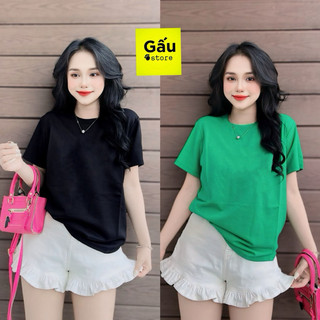Áo thun cotton thái nữ phom vừa cổ tròn