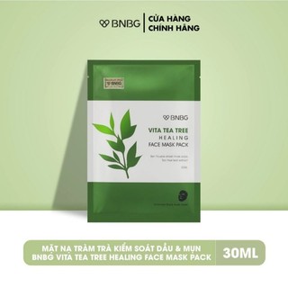 Mặt nạ bnbg tràm trà thải độc da, giảm mụn vita tea tree healing pack