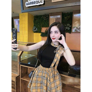 Set bbr áo buộc nơ cổ