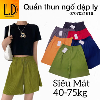 quần ngố bigsize vải thun dập ly loại 1 siêu mát co giãn thoải mái