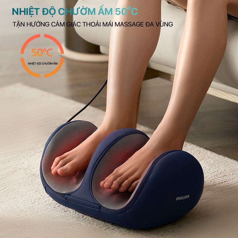 Máy Massage Chân PHILIPS 6331[BH 24 THÁNG] Mát xa vùng chân 2 chế độ và chườm ấm hiệu quả massage các vị trí của chân