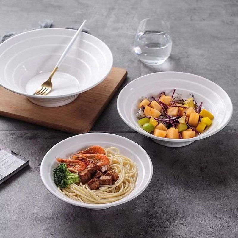 Tô sứ tròn, tô sứ lở, tô sứ 20cm trắng trơn đơn giản.