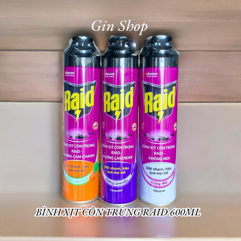 Bình Xịt Côn Trùng Raid 520ml Chính Hãng