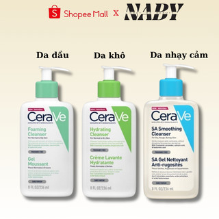 Sữa rửa mặt cerave cho da dầu, da khô, da nhạy cảm