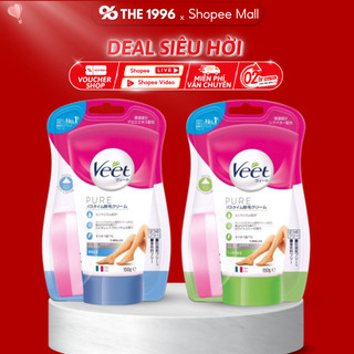 Kem Tẩy Lông Veet Nhật Bản 150g Tặng Kèm Bông Mút, Dịu Nhẹ Và An Toàn