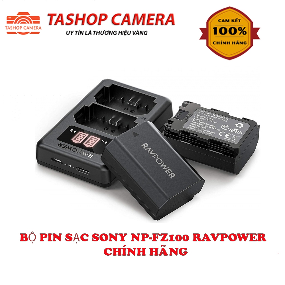 Bộ pin sạc máy ảnh Sony NP-FZ100 RAVPower-Chính hãng