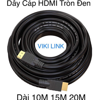 Dây Cáp Hdmi 3M 5M 10M 15M 20M Tròn Đen - Dây Cáp Kết Nối Cổng HDMI 2 Đầu tốt chống nhiễu xịn chất Lượng cao