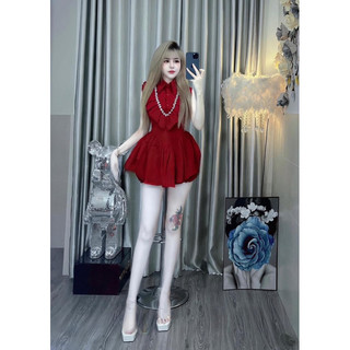 đầm xoè tiểu thư ống bí
