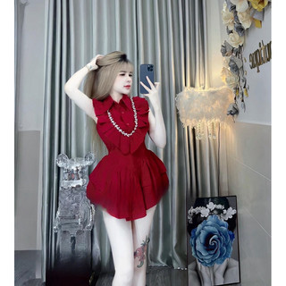 đầm xoè tiểu thư ống bí