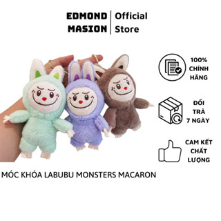 Móc khoá Hot Trend Labubu Monsters Macaron EDMOND MASION treo balo charm phụ kiện gắn balo túi xách