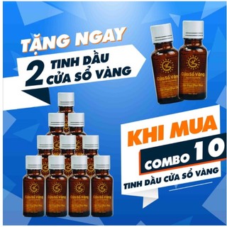 Combo 10 tinh dầu xông thảo dược tặng 2 tinh dầu xông thảo dược cửa sổ vàng