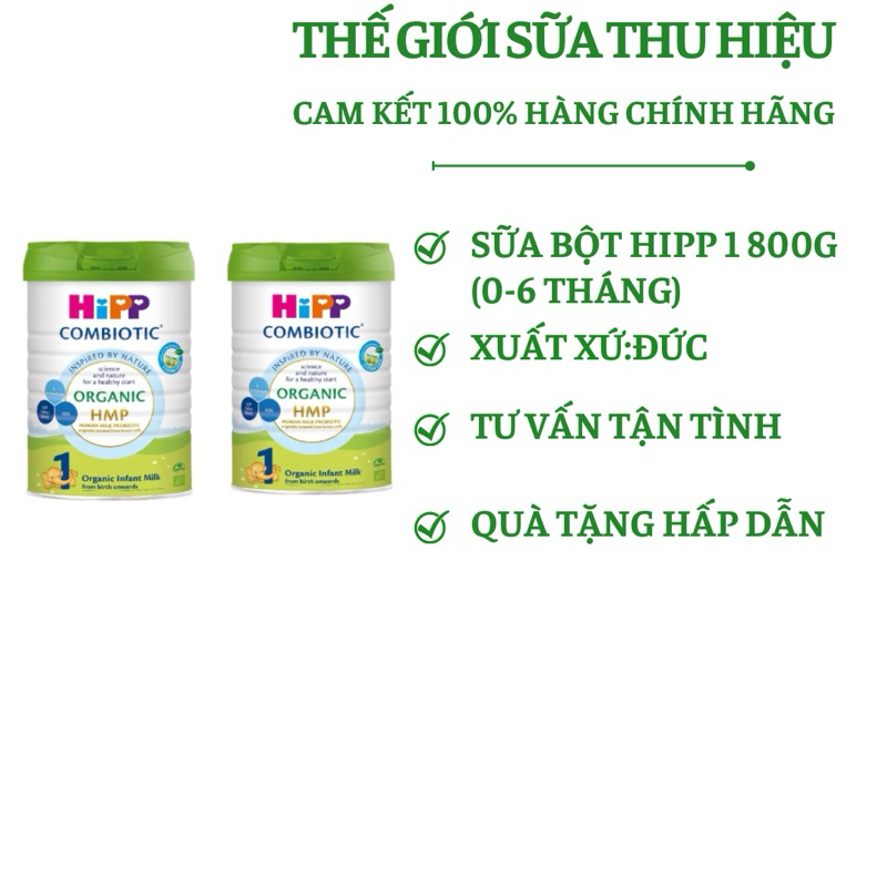 Combo 2 Lon sữa Sữa bột công thức HiPP 1 800g