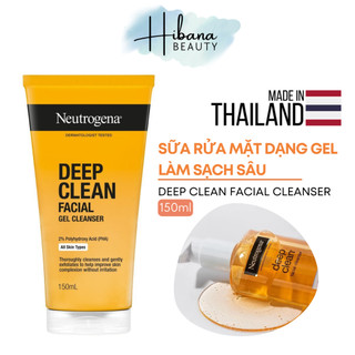 Sữa Rửa Mặt Neutrogena Làm Sạch Sâu Dạng Gel 150ml Deep Clean Facial Cleanser