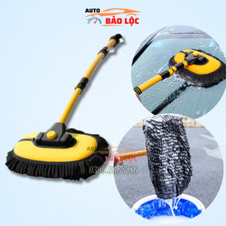 Chổi Rửa Xe Ô Tô, Lau Kính, Sàn Nhà, Sợi Nhung Mềm Mại, Điều Chỉnh Được Độ Cong Và Độ Dài Tiện Lợi