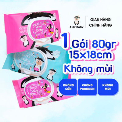1 Gói Khăn Ướt Amy Baby 100gr/Gói
