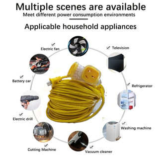 Cuộn Dây Điện Chống Cháy Nổ 30M Kèm Ổ Cắm, Phích Cấm Đúc Chịu Lực Tốt Đa Năng, Tiện Lợi