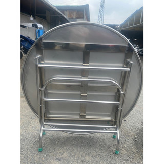 (Miễn ship) Bàn tròn inox rộng 1m4 inox 304 siêu to khổng lồ ngồi được 14-15 người dày 1.2mm siêu bền bảo hành trọn đời