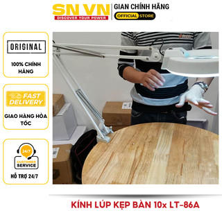 Kính lúp kẹp bàn có đèn 10x LT-86A.Thấu kính 127mm công xuất đèn 15w