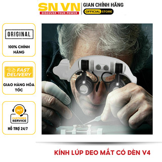 Kính lúp đeo mắt có đèn V4 độ phóng đại 10-25X