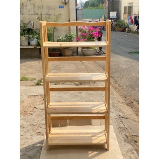 Kệ Sách Gỗ Đẹp 4 Tầng rộng 65cm.