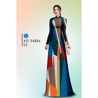 Áo dài in 3d may sẵn họa tiết đẹp - áo dài linh đan