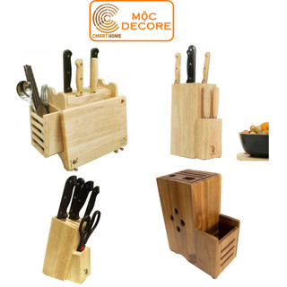 Giá Để Dao Gỗ Nhiều Kiểu, Gỗ Cao Su Cao Cấp - Bền Đẹp Sang Trọng Cho Gian Bếp - Gỗ Đức Thành