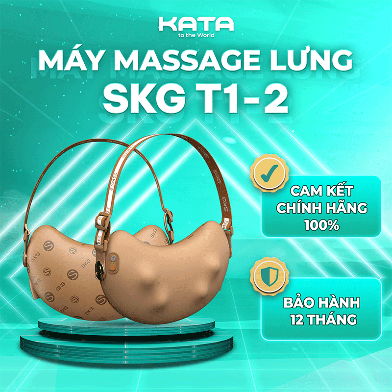 Máy Đấm Lưng Massage Lưng Cao Cấp SKG T1-2 Đầu Mát Xa Cải Tiến 3 Chế Độ Thư Giãn | KATA Beauty Technology