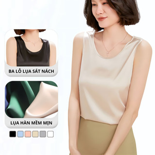  Áo Lụa Nữ Sát Nách 2 Dây Bản To Lụa Hàn Cao Cấp Nữ Madela Vải Mềm Mịn Áo Lụa 2 Dây Bản To Kiểu Sát Nách Nữ 