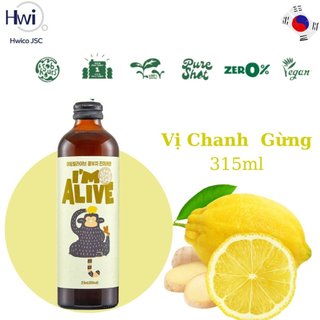 Trà lên men I’m Alive Kombucha vị Chanh Gừng 315ml