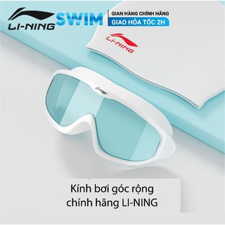 Kính bơi li-ning góc rộng ngăn nước tuyệt đối kèm mũ kính bơi góc rộng kính li-ning kính bơi to kính bơi lớn