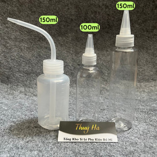 Chai nhựa pet đựng nước vệ sinh mi 100ml-150ml _CÓ VÒI-NẮP NHỌN  dụng cụ nối mi Thúy Hà
