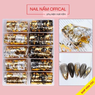 Set foil dán móng, foil nail trang trí móng