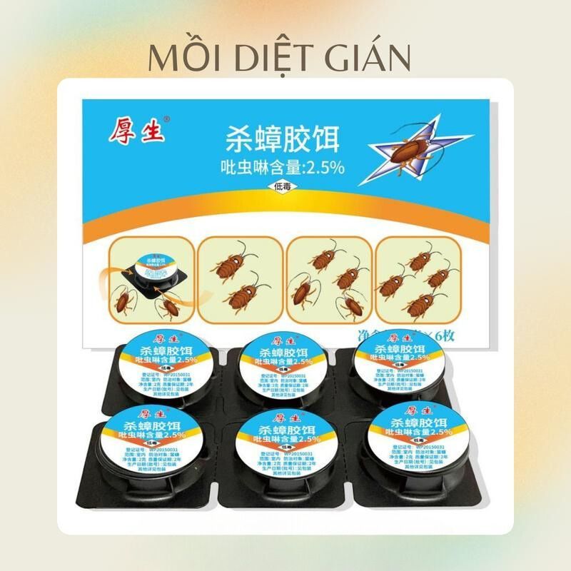 Bộ 6 Gói Miếng Diệt Gián, Bả Diệt Gián, Diệt Côn Trùng Không Độc Hại Dùng Trong Nhà Bếp, Hộ Gia Đình - AB