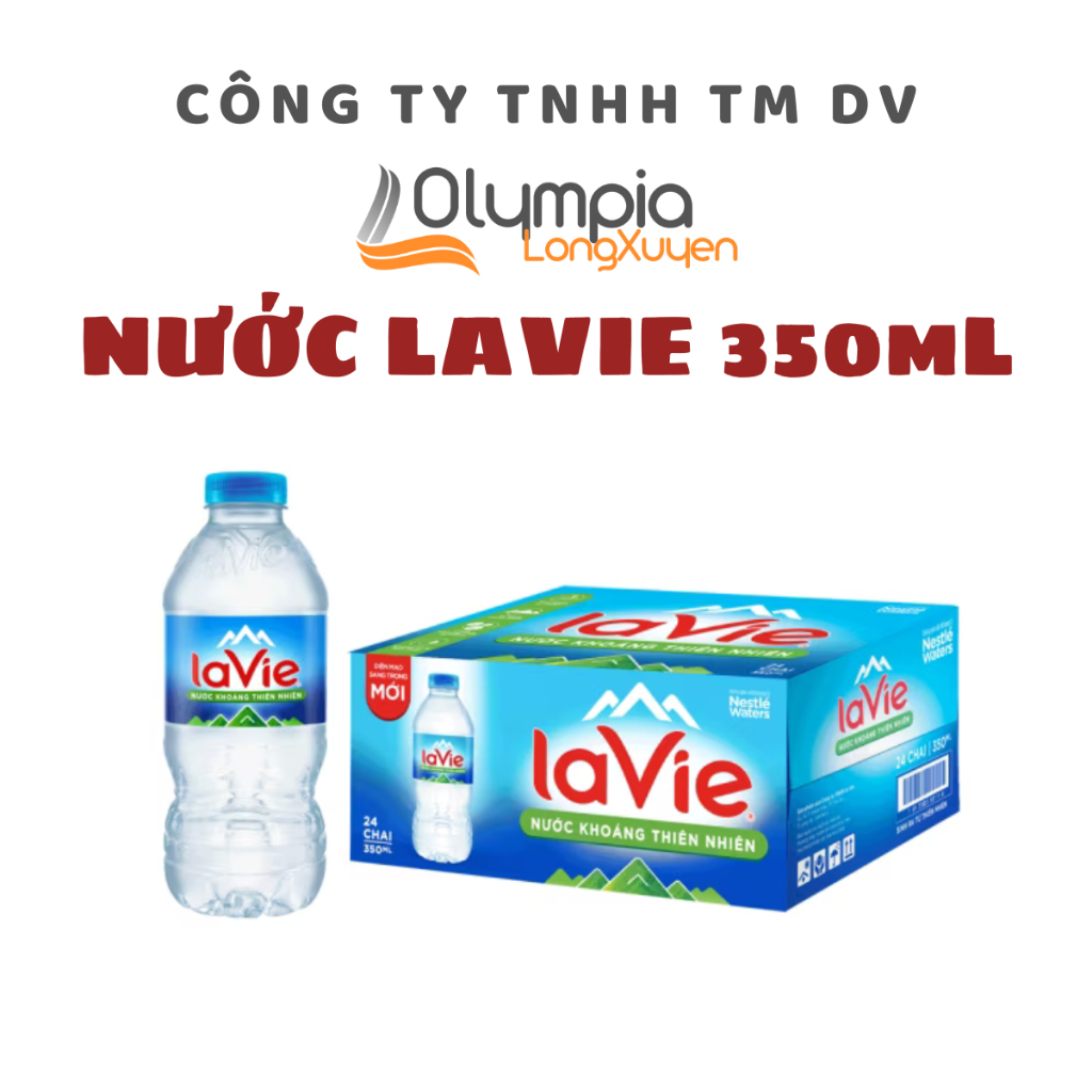 Thùng Nước Khoáng Lavie 24 chai 350ml/500ml