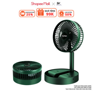 Quạt tích điện để bàn gấp gọn super, quạt mini để bàn tiện lợi dễ sử dụng tiện lợi