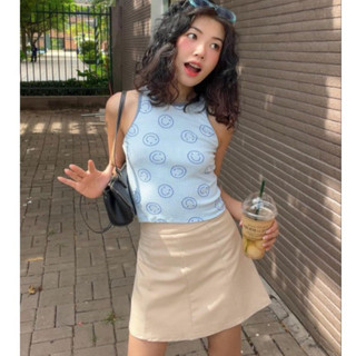 Chân váy ngắn dáng a có lót quần wonton skirt - gingerbear