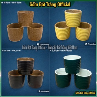 Cốc tích 100ml không quai bát tràng, ly tách cafe gốm sứ bát tràng cao cấp
