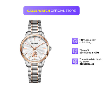 Đồng hồ cơ nữ Ernest Borel N0520B0A-MN2N thanh lịch, mặt kính Sapphire, chống nước 3 ATM, dây thép đeo tay, chính hãng