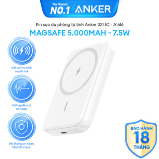 Pin Sạc Dự Phòng Từ Tính ANKER 321 Magnetic MagGo 5000mAh 7.5W - 1 cổng USB-C - A1616