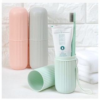 Hộp đựng bàn chải kem đánh răng du lịch dã ngoại, cốc ống đựng kem đánh răng đa năng