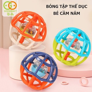Đồ chơi bóng lục lạc Goodway nhựa mềm dẻo an toàn cho bé giúp bé phát triển não bộ, nhận dạng hình khối, âm thanh