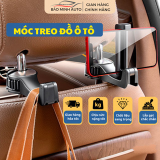 Móc Treo Đồ Trên Ô Tô Gài Trước Sau Ghế, Kèm Giá Đỡ Kẹp Điện Thoại Trên Xe Tiện Lợi Thiết Kế Chắc Chắn Cao Cấp