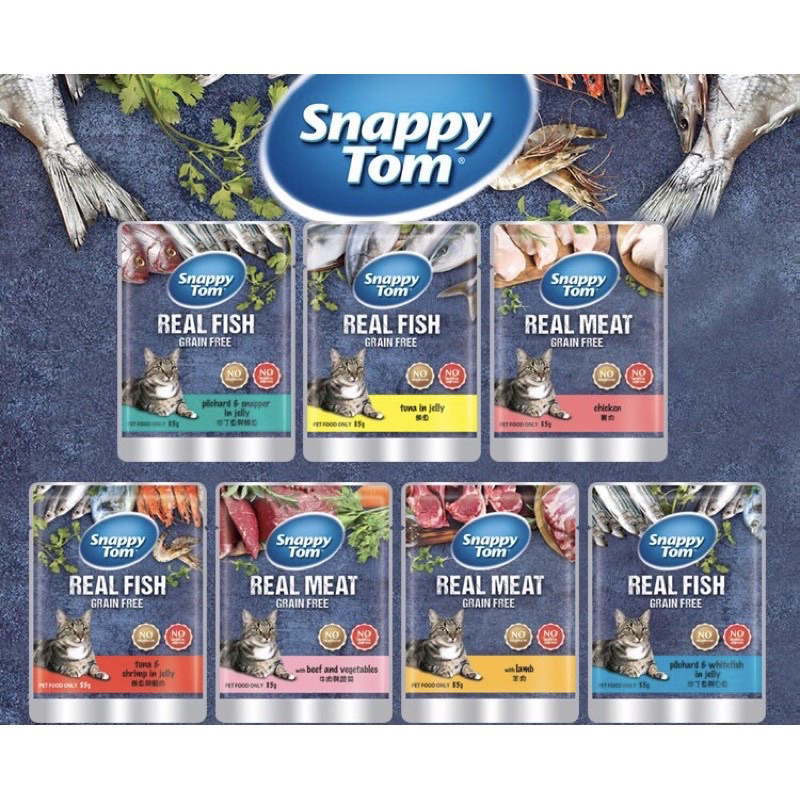 Pate Snappy Tom Cho Mèo Gói 85g