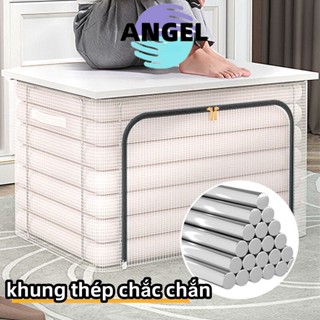 Túi Đựng Quần Áo khung thép hộp nhựa trong suốt PVC cỡ lớn hộp vải 110L hộp đựng đồ đa năng túi xếp quần áo