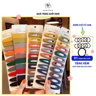 Kẹp Tóc bấm Hình Chữ Nhật Màu Trơn Đơn Giản chất liệu siêu đẹp, kẹp chắc chắn - 1 kẹp